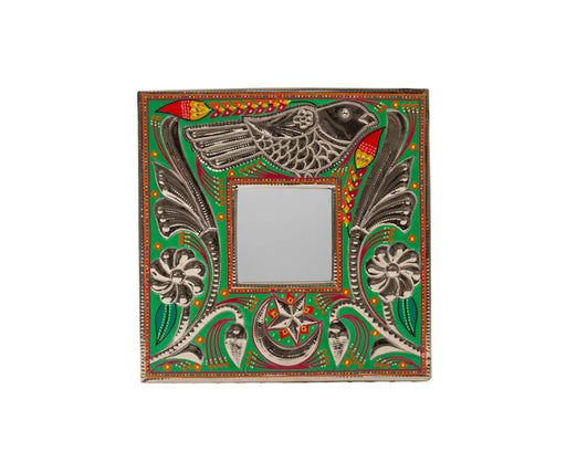 Small Mirror Frame - Green Bird