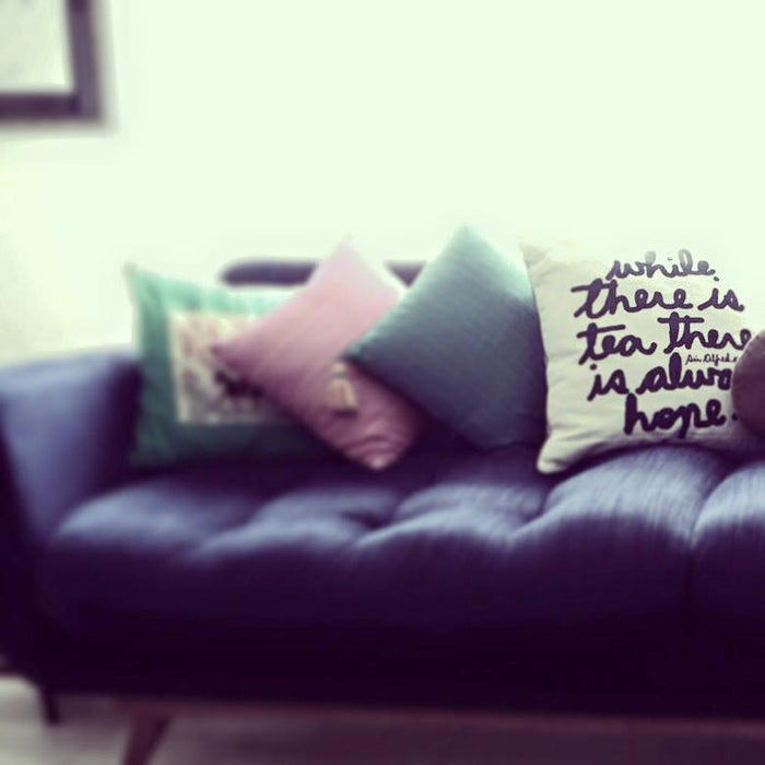 "While There is Tea" Cushion