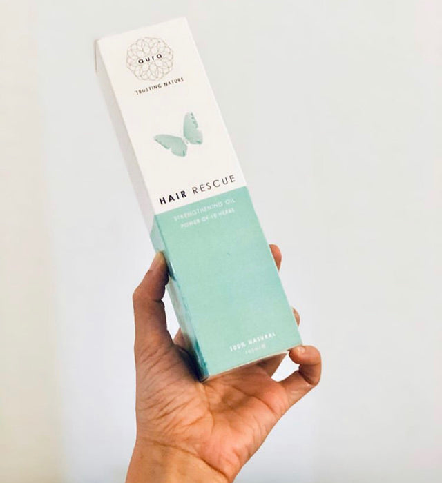 An image of the Hair Rescue Hair Oil by Aura available at polly & other stories