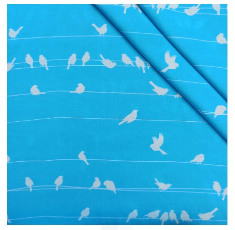 Skyblue birds online - Unstitched
