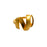 Flowing Around Rhodium Gold Ring