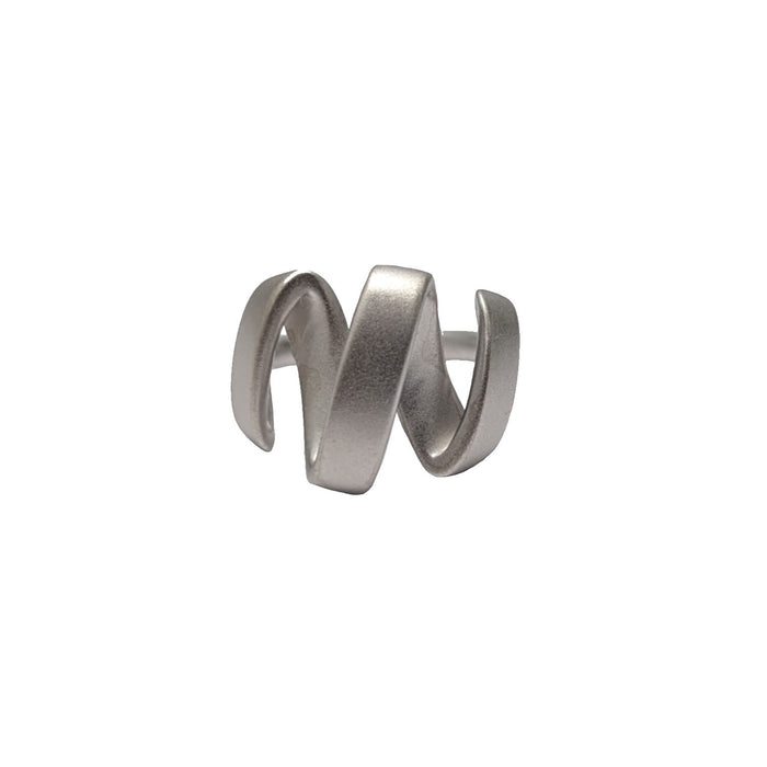 Flowing Around Rhodium Plated Ring