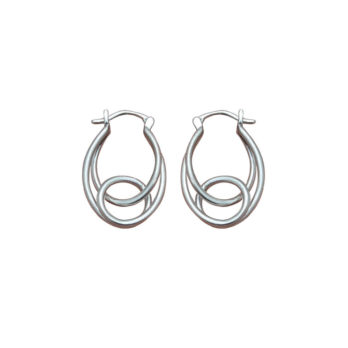 Transmigration Rhodium Plated Earrings