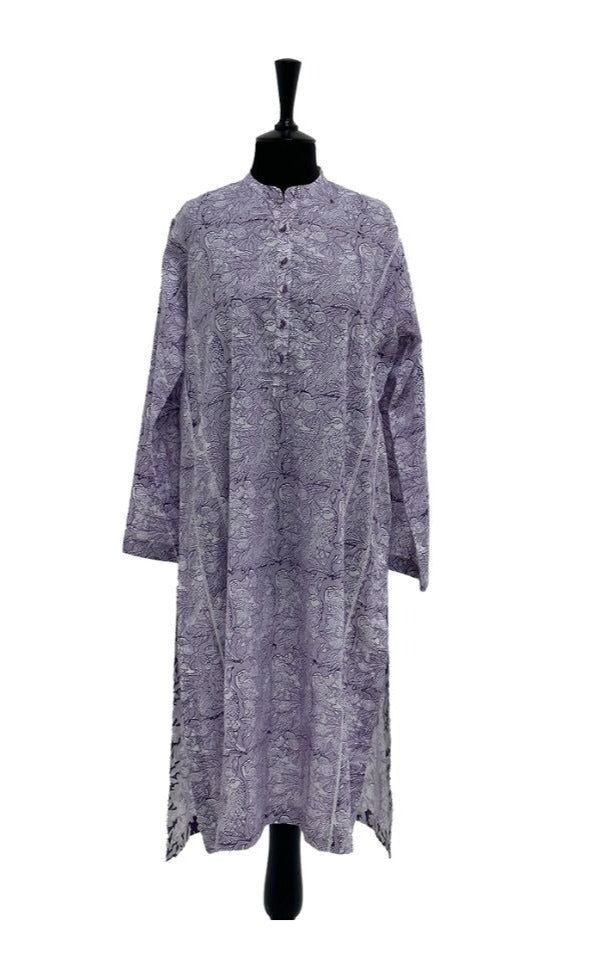Love in Lilac - Handblocked Kurta