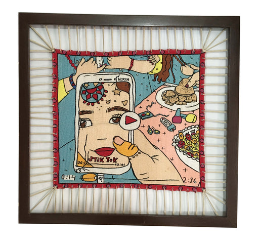Sleepover Framed Textile Artwork - Limited Edition