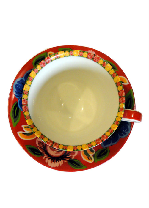 Tea Cup & Saucer - Red