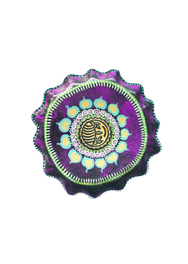 Circular Hand-painted Trinket Holder