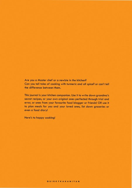 Tales of Turmeric & All Spice - Journal