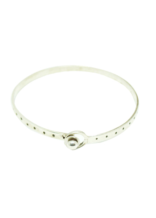 Dotted Etched Clasp Bangle
