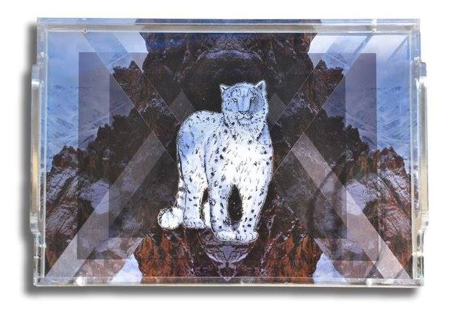 Snow Leopard Acrylic Tray