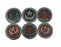 Set of six coasters - Flowers, Stars & Moons Mix