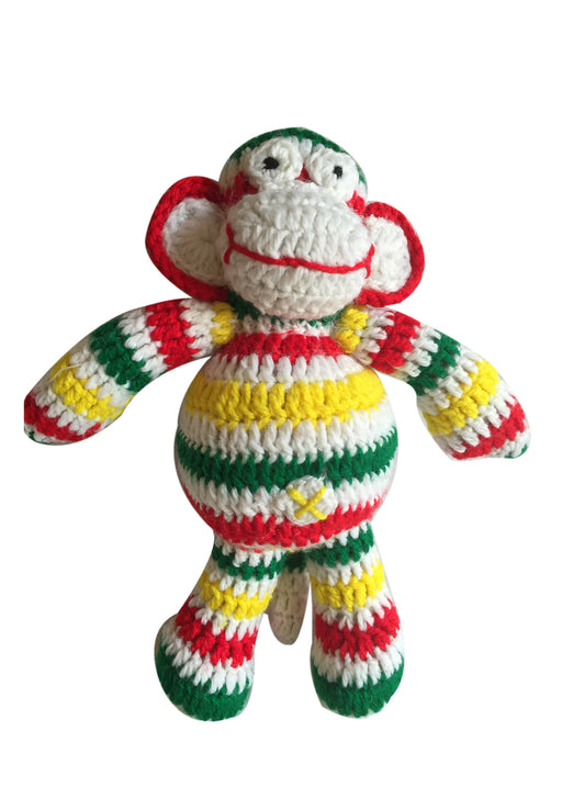 Stripey Monkey Handmade Crochet Toy