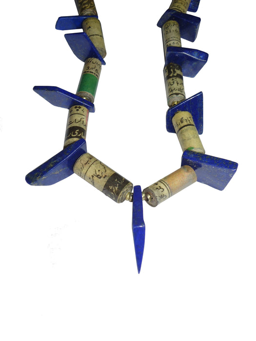 News Beads with Lapis Necklace