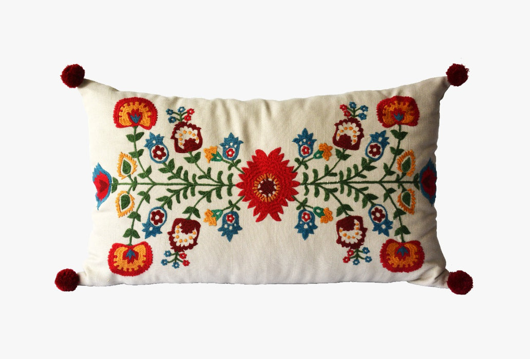 Hand Embroidered Cushion Cover