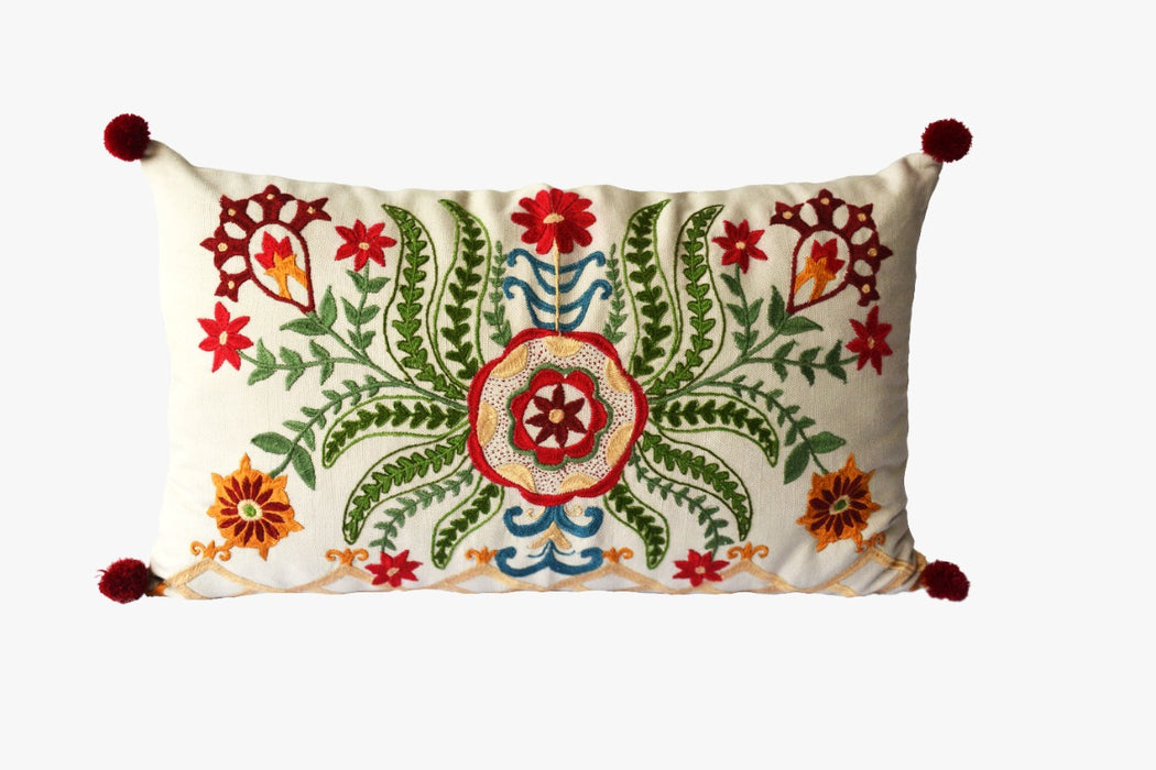 Hand Embroidered Cushion Cover