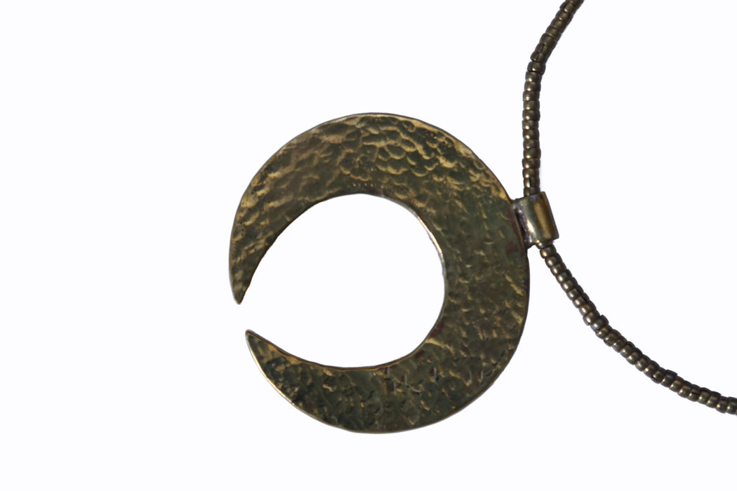 Brass Necklace - Moon