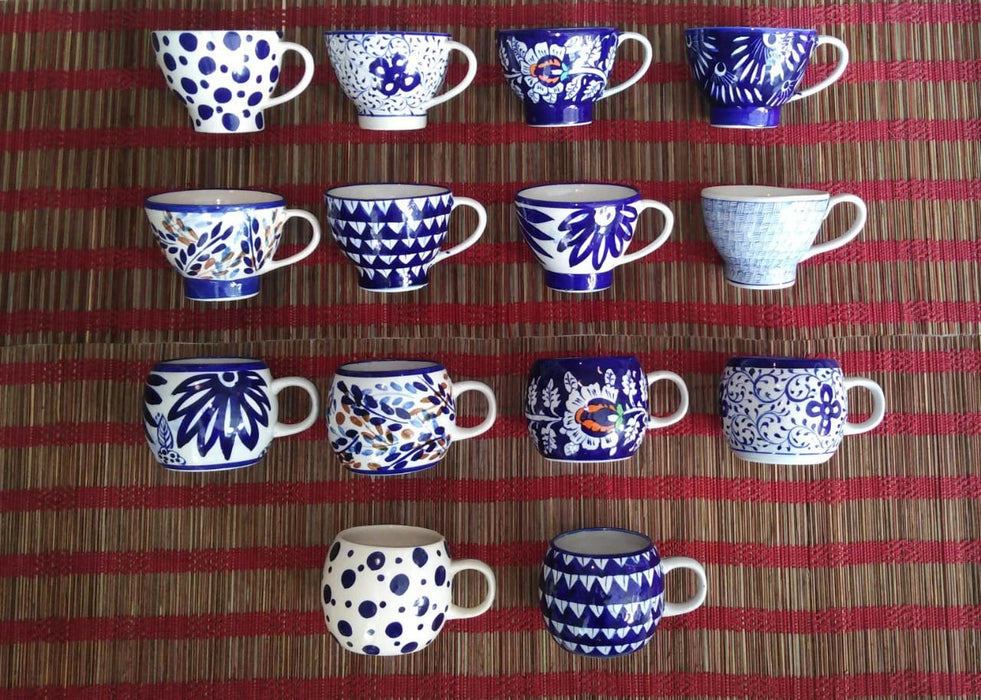 Over Sized Mug - Summer Garden with Orange Pop