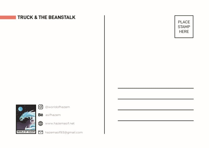 Truck & The Beanstalk Postcard