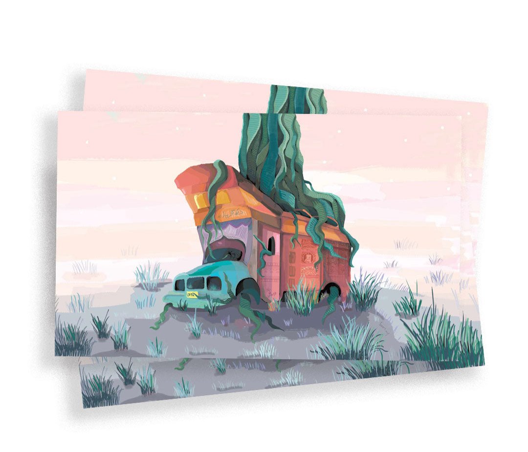 Truck & The Beanstalk Postcard