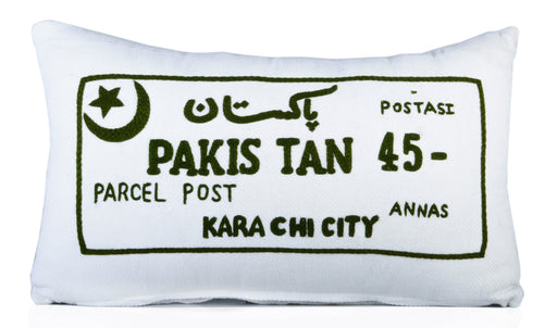 Vintage Pakistan Post Cushion