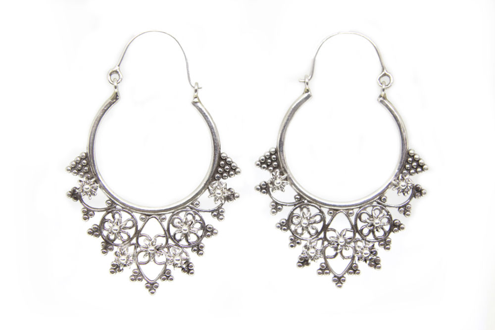 Tribal Filigree Hoops