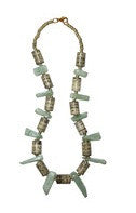News Beads with Tumbled Serpentine Necklace