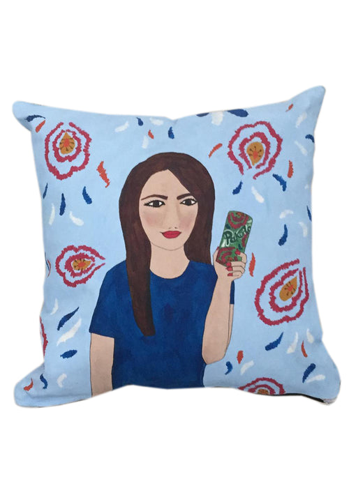 Girl and Pakola Cushion