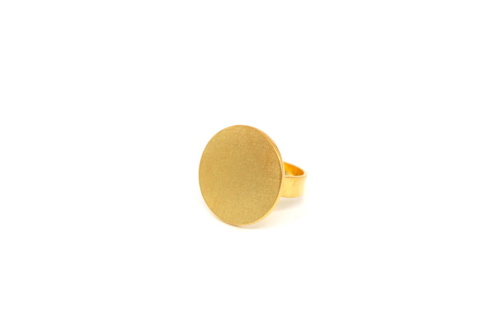 Round Gold Plated Ring